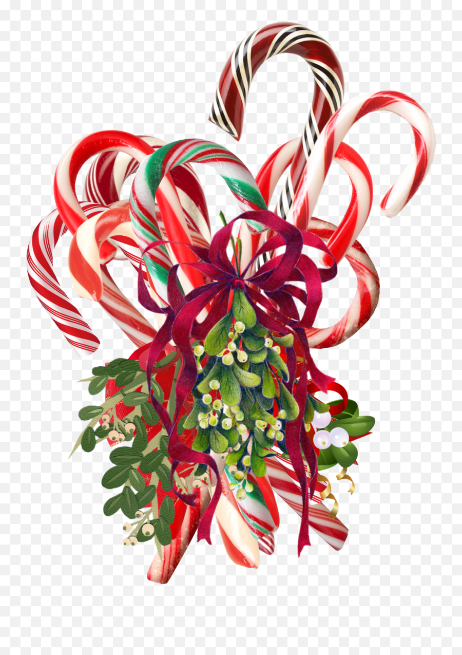 Candy Canes Mistletoe Christmas Candy Cane Emoji,Candy Cane Emoji