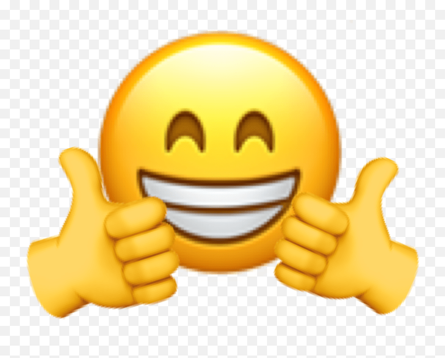 Trending Thumbsup Stickers Emoji Smiling With Thumbs Up,Thums Up