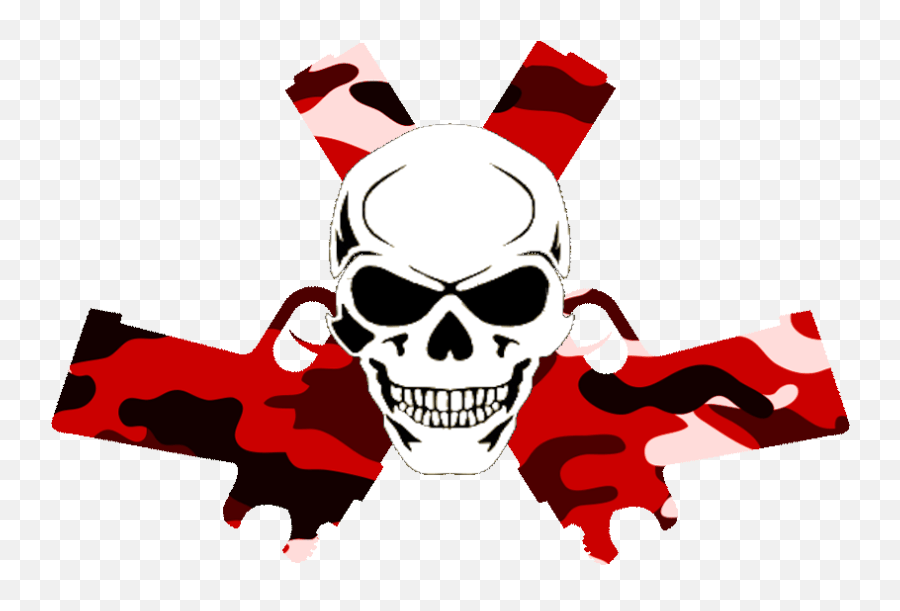 Red Skull Png Skull And Guns Logo Png Emoji,Ticket Gun And Skull