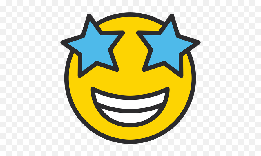 Star Struck Emoji Icon Of Colored Outline Style Star Eyes Emoji Svg