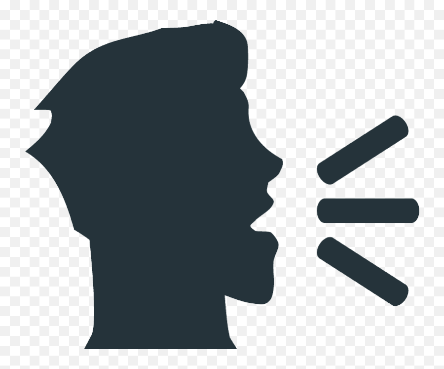 Speaking Head Emoji Clipart Person Is Speaking Emoji,Speaking Emoji