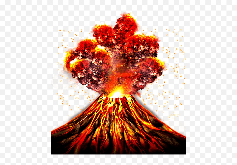 Download Volcano Cartoon Volcano Transparent Background Emoji,Volcano