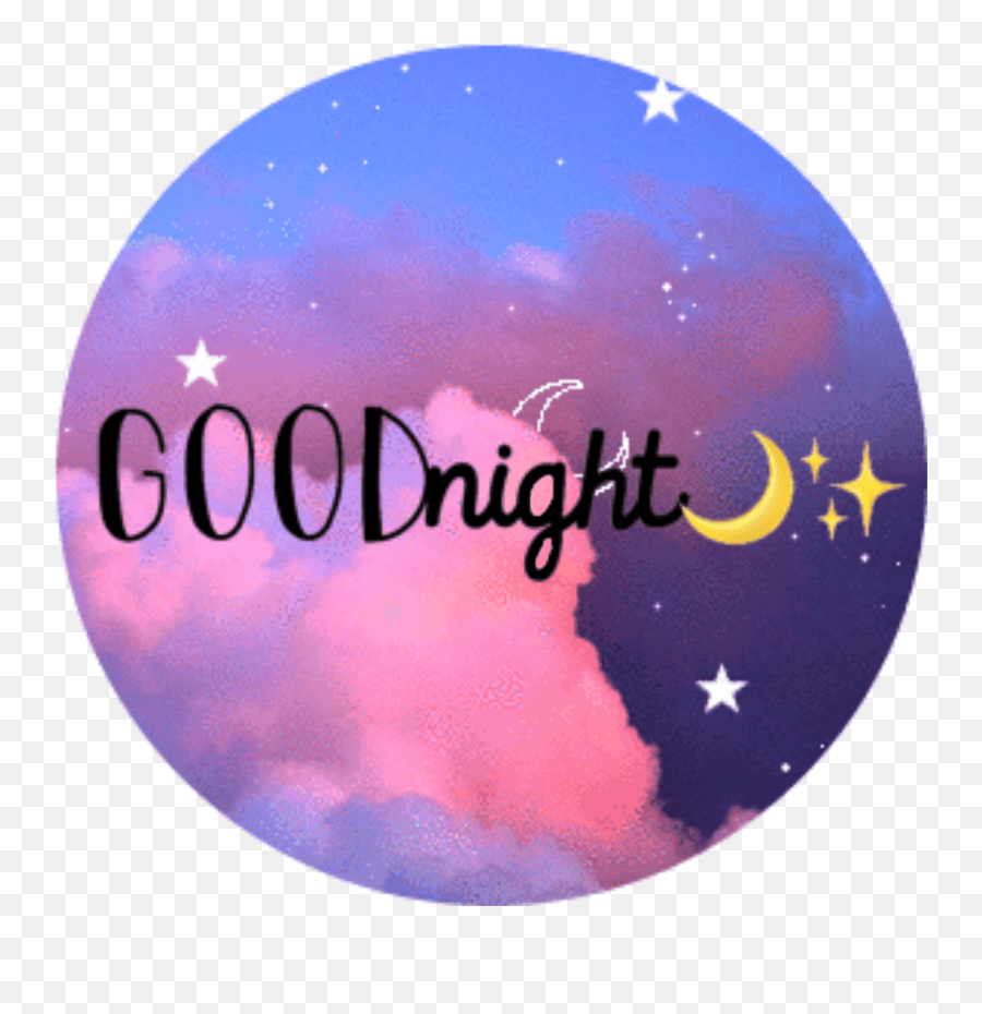 Goodnight Cute Circle Sticker By Lapluswag555 Circle Sticker Cute