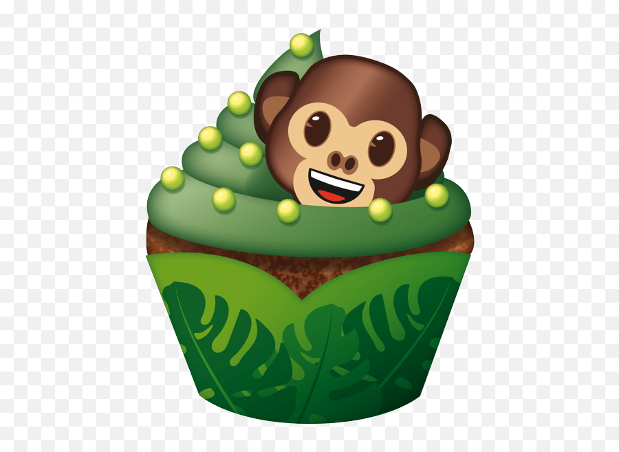 Jungle Muffin With Grinning Monkey Face Cartoon Emoji,Is There A