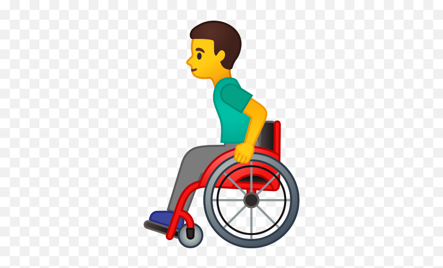 Man In Manual Wheelchair Emoji Manual Wheelchair Transparent,Wheel