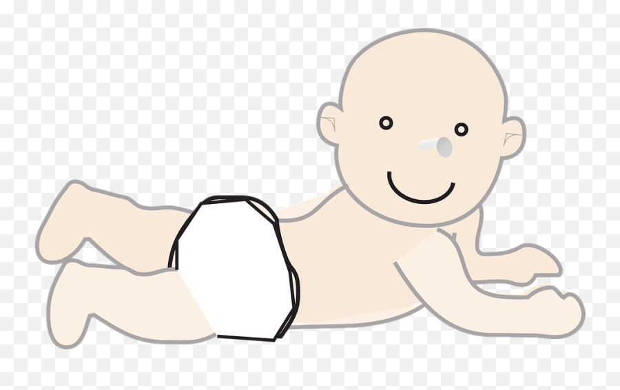 Baby Diaper Cute Gambar Kartun Telanjang Emoji,Baby Crawling Emoji