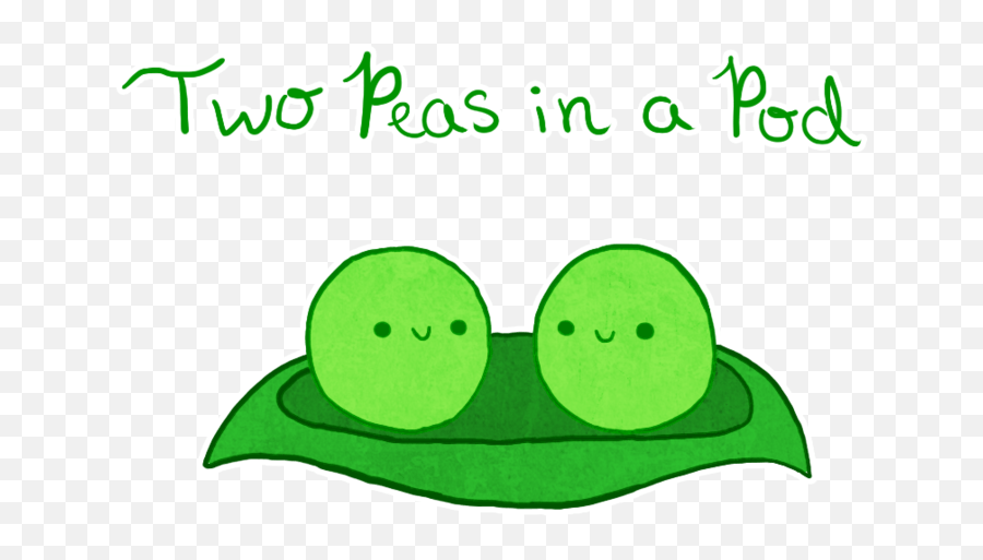 Two Peas In A Pod Clipart Free Peas In A Pod Drawing Emoji,Peapod