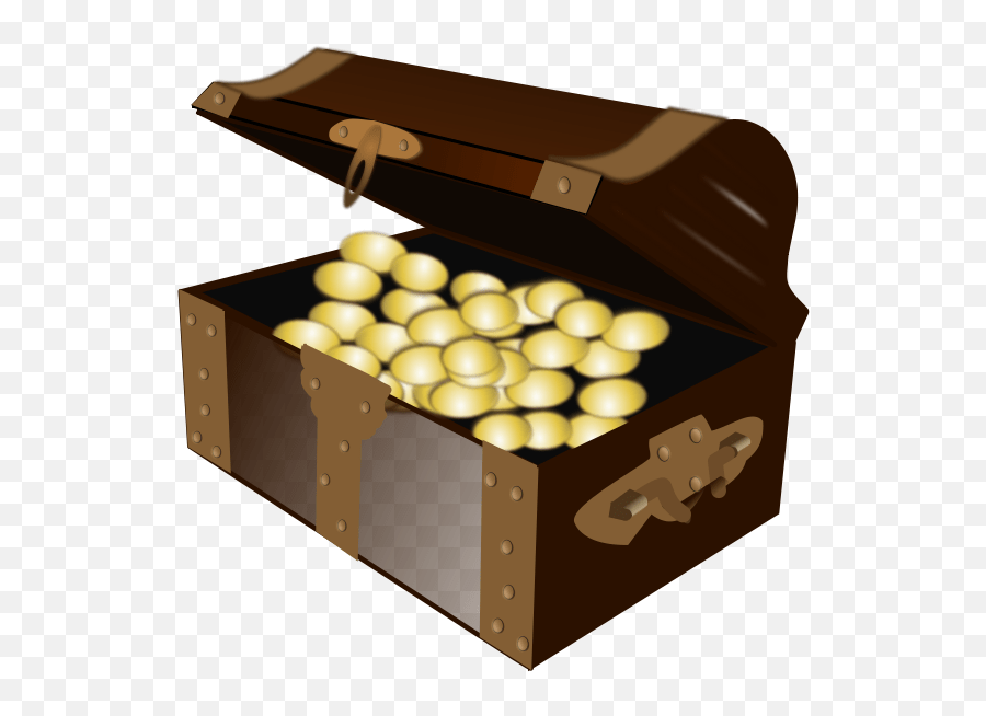 Open Cartoon Treasure Chest Peti Harta Karun Kartun Emoji,Treasure