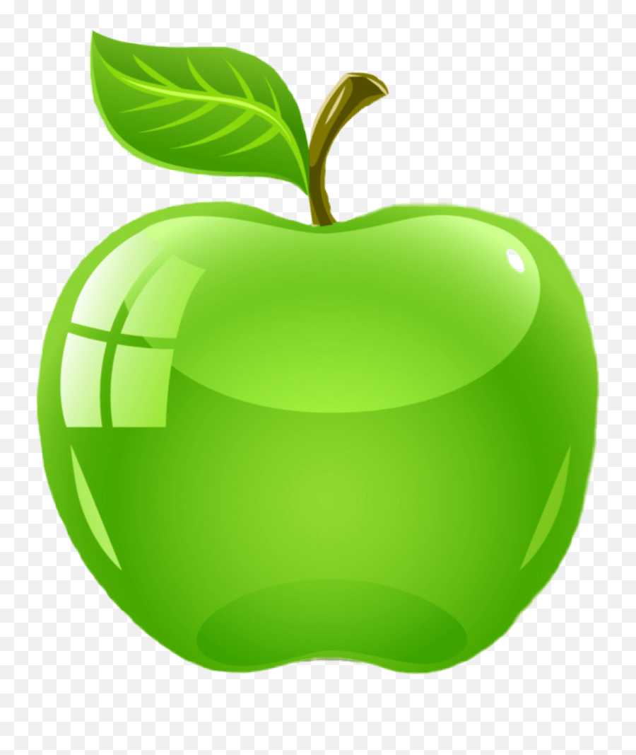 Green Apple Cartoon Green Apple Png Emoji,Green Apple Emoji free
