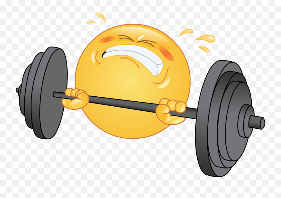 Weightlifting Emoji Decal Effort Clipart,Workout Emoji free