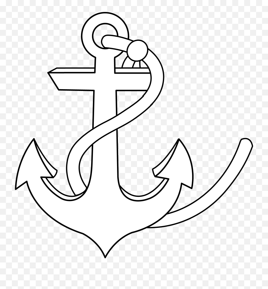 Black And White Anchor Anchor With Black Background Emoji,Black
