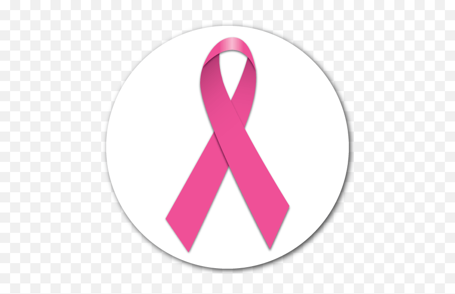 Pink Ribbon Circle Stickers Breast Cancer Ribbon Circle Emoji,Pink