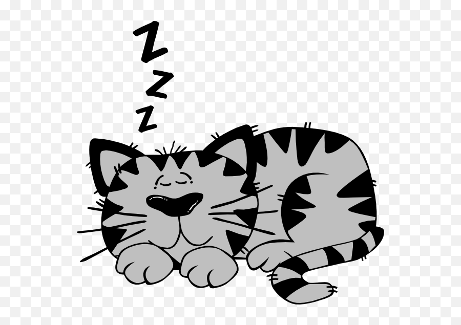Sleep In Clipart Sleeping Cat Clipart Emoji,Cat And Zzz Emoji free