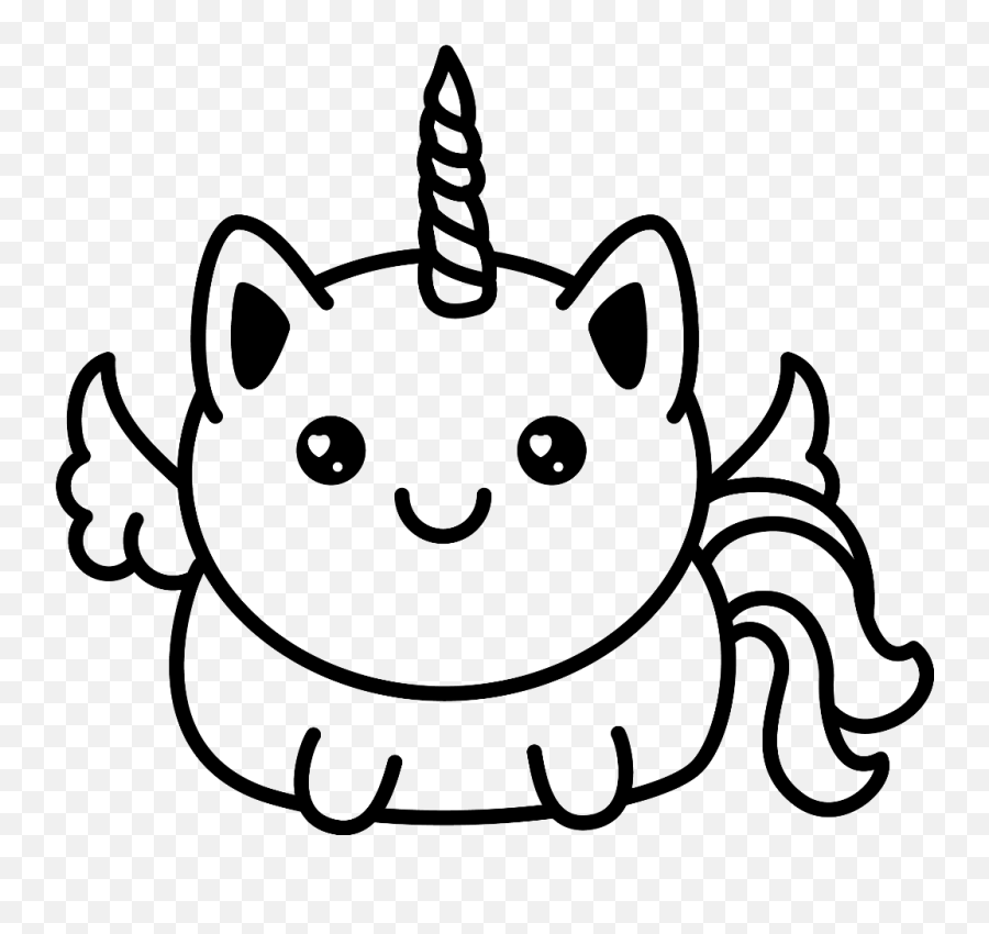 Kawaii Outlines Outline Cartoon Cartoons Unicorn Unicor Outline Images Of Cartoons Emoji,Emoji