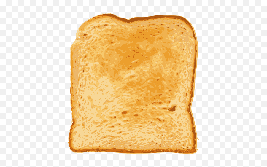 Bread Slice Vector Image Transparent Background Toast Clipart Emoji