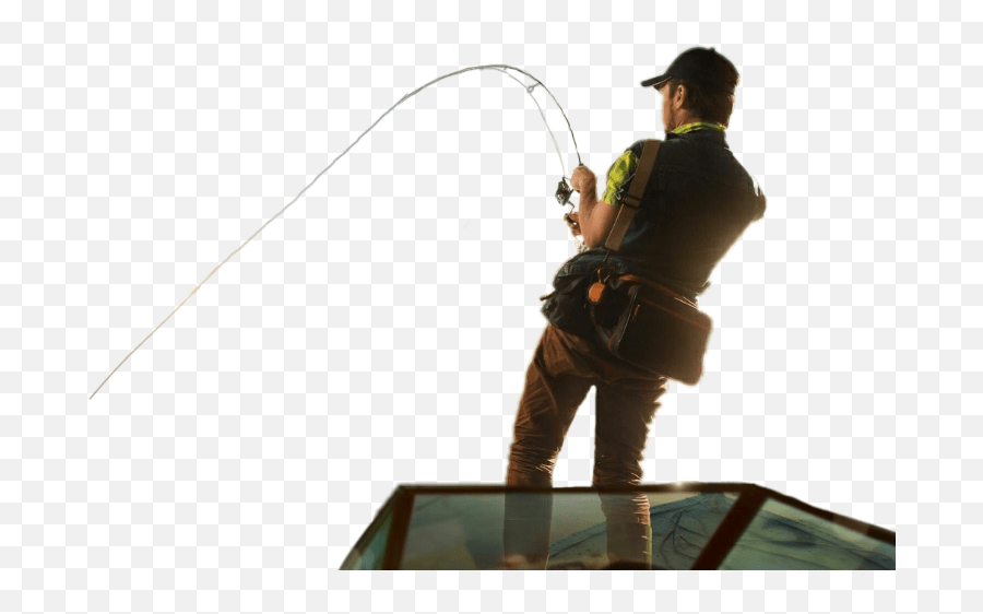 Man Fishing Boat Rod Fishing Man Png Emoji,Man Fish Emoji free