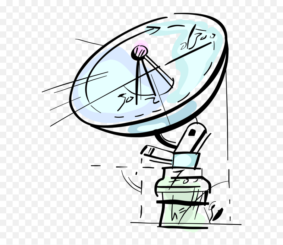 Vector Illustration Of Satellite Dish Clip Art Emoji,Satellite Emoji
