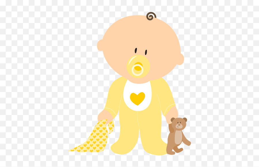 Baby Boy In Yellow Clothing Gender Neutral Baby Clip Art Emoji,Baby