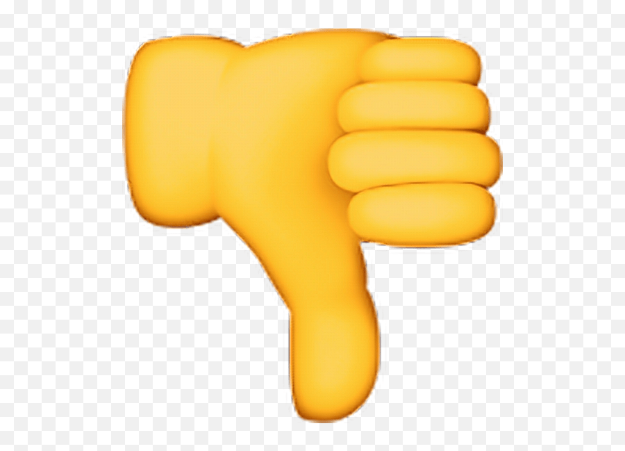 Yellow Emoji Emojisticker Dislike Thumbs Down Emoji Apple,Yellow Hand