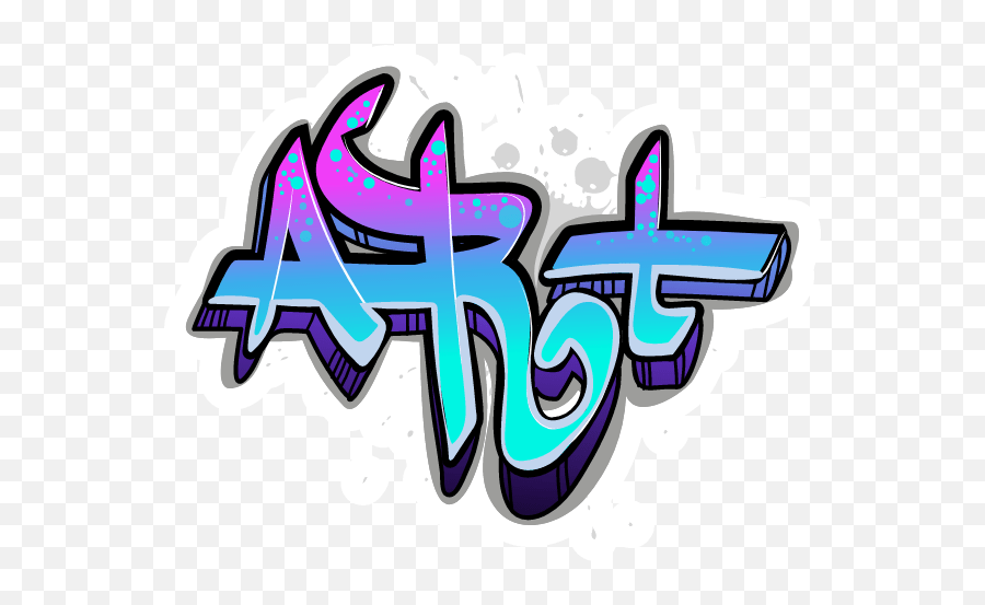 Graffiti Art Sticker Word Art Graffiti Transparent Emoji,Ticket Gun