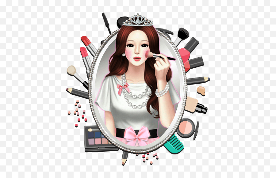 Delightful Pink Girl Theme Beauty Emoji,Girl Lipstick Dress Emoji