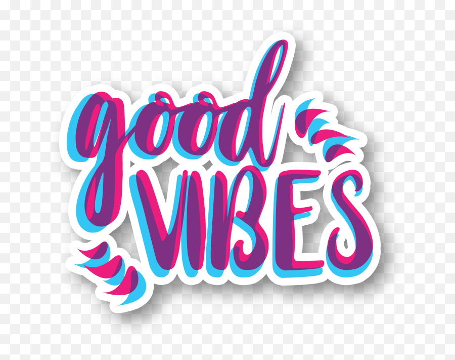 Good Vibes Vinyl Sticker Calligraphy Emoji,Good Vibes Emoji free