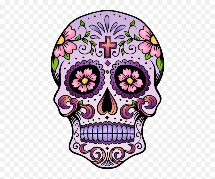 Skull Skulls Sugarskulls Sugarskull Sugar Skull With Cross Emoji