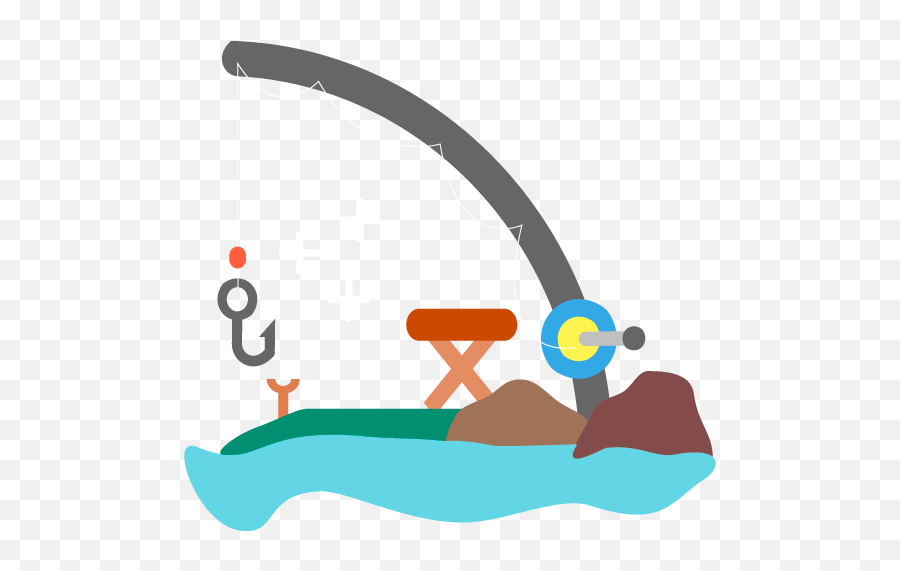 Fishing Fish Pole Travel Vacation Clip Art Emoji,Fishing Pole Emoji