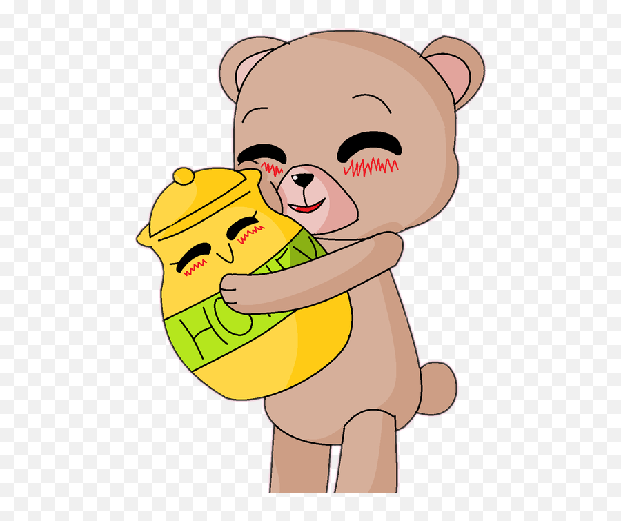 Schoney Honey Bear Bearhug Hug Cartoon Emoji,Bear Hug Emoji free