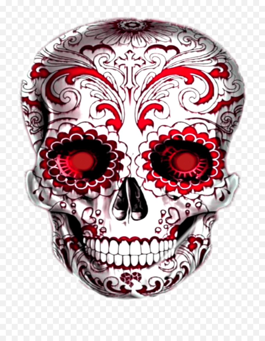 Sugarskull Skull Skullface Skullhead Life Sugar Skull Emoji,Sugar