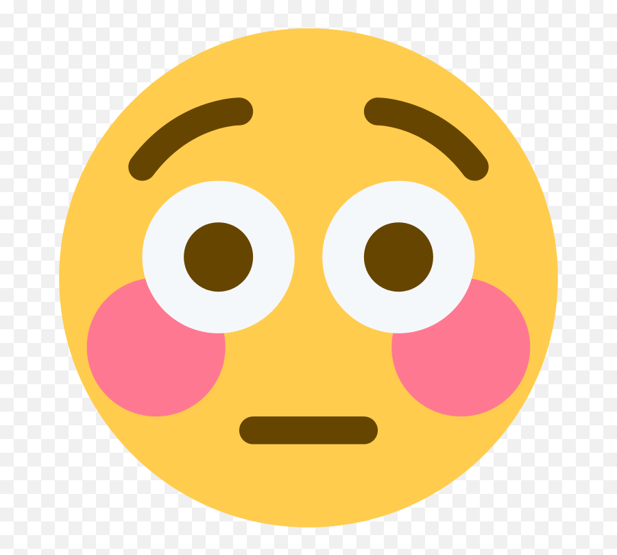 Twemoji 1f633 Twitter Flushed Emoji,Cute Emoji free transparent