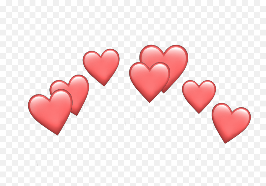 Freetoedit Peach Heart Emoji Crown,Double Heart Emoji free