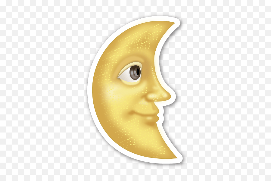 Last Quarter Moon With Face Half Moon Emoji,Moon Face Emoji free