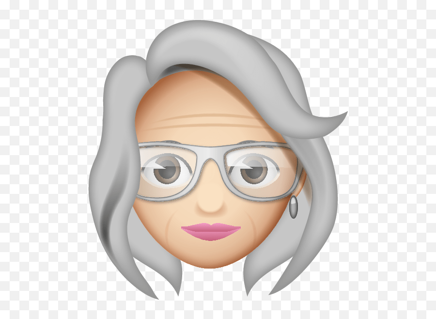 Emoji U2013 The Official Brand Woman Grey Haired With Gray Hair Grey