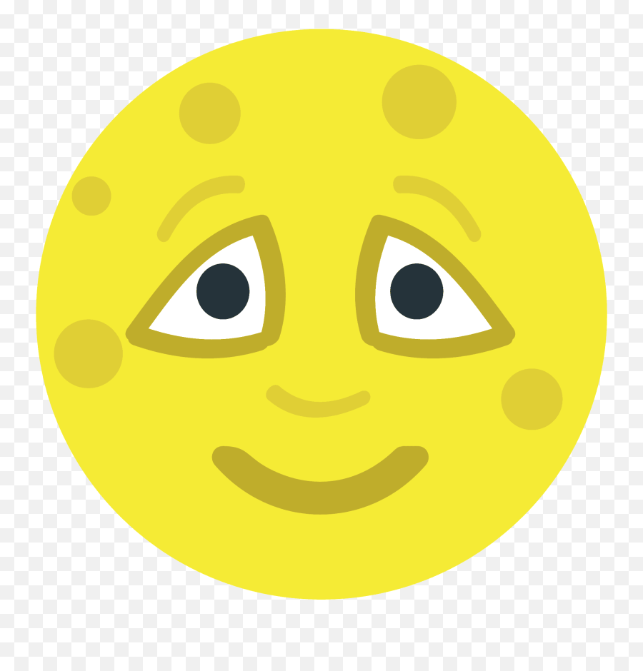Full Moon Face Emoji Clipart Wide Grin,New Moon With Face Emoji