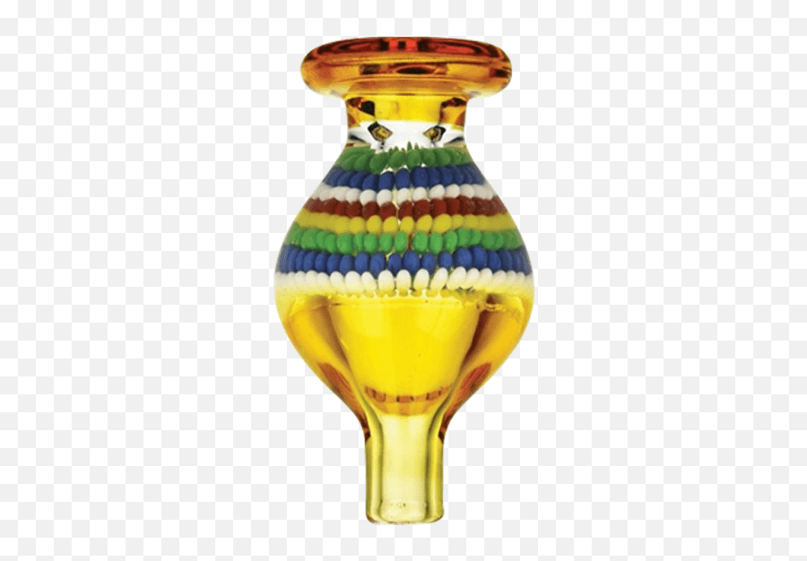 Lampwork Dotted Stripes Bubble Carb Cap Vase Emoji,Vase Bomb Emoji