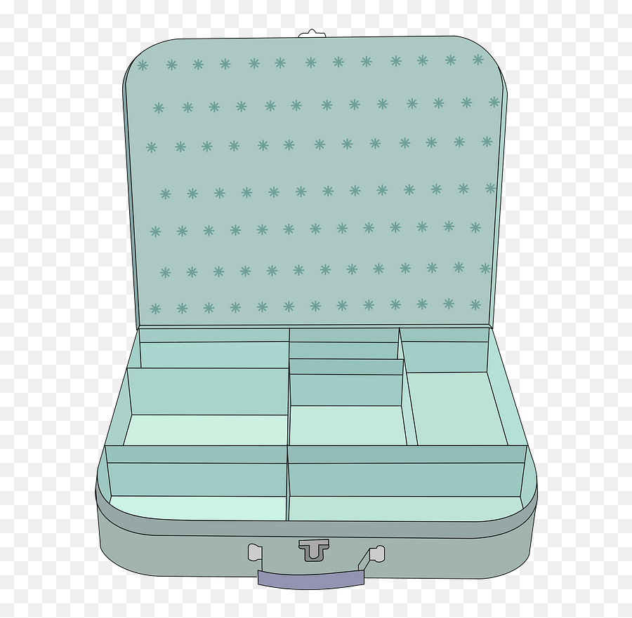Green Suitcase With Compartment Clipart Open Suitcase Clipart