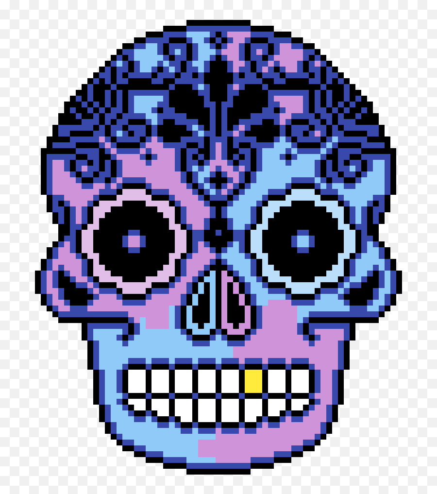 Pixilart Skull Emoji,Sugar Skull Emoji free transparent emoji