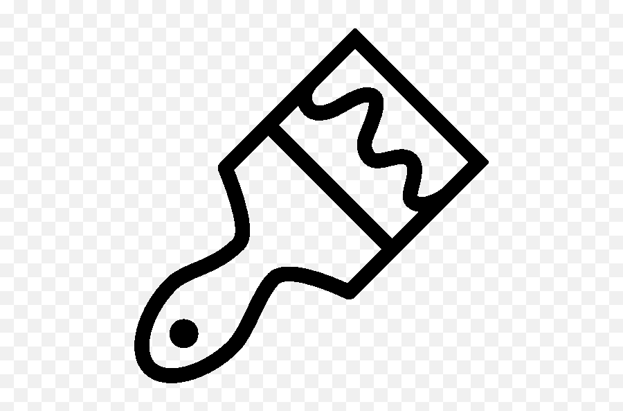 Paintbrush Emoji Transparent Png Paint Brush Clipart Black And White
