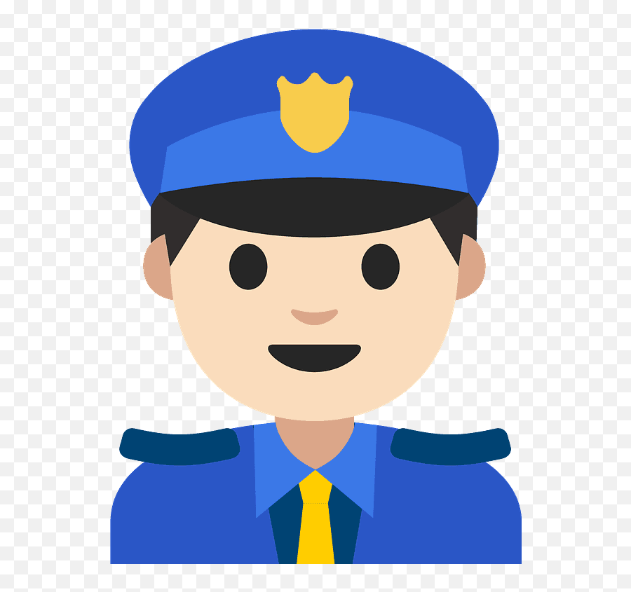 Man Police Officer Emoji Clipart Emojis Android Nougat,Policeman