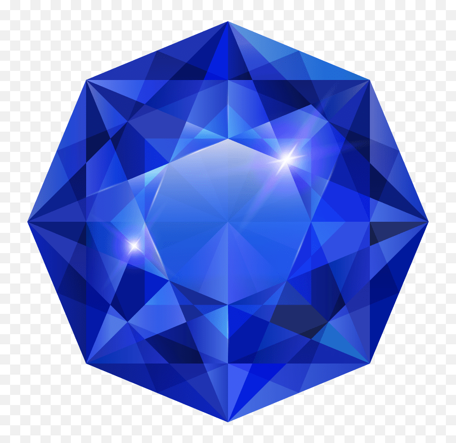 Blue Gem Gemstone Jewel Birthstone Blue Diamond Clipart Emoji,Gem
