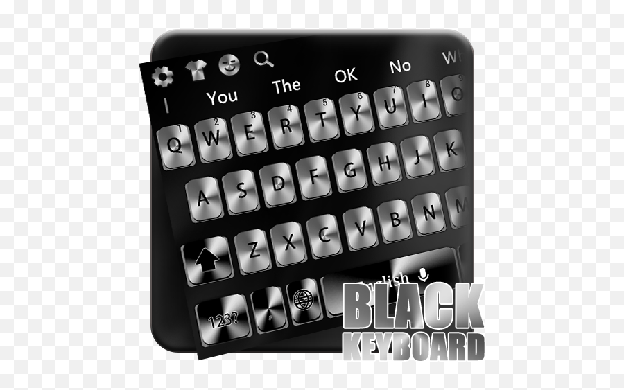 Black And White Classic Metal Keyboard Computer Keyboard Emoji,Heavy