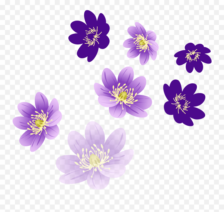 Flowers Png Vector Purple Flower Png Emoji,Japanese Emoji Flower