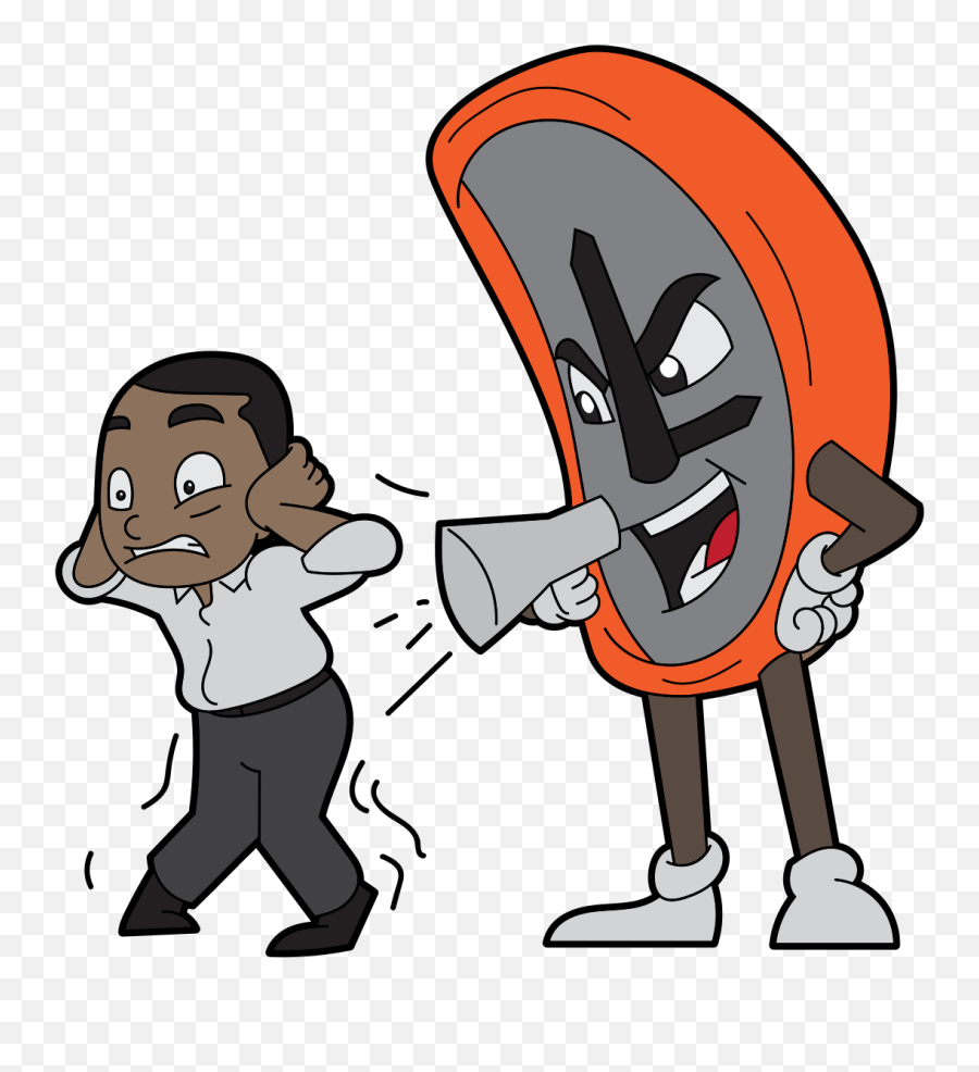 Cartoon Black Guy Being Shouted At By A Clock Cartoon Emoji,Grit
