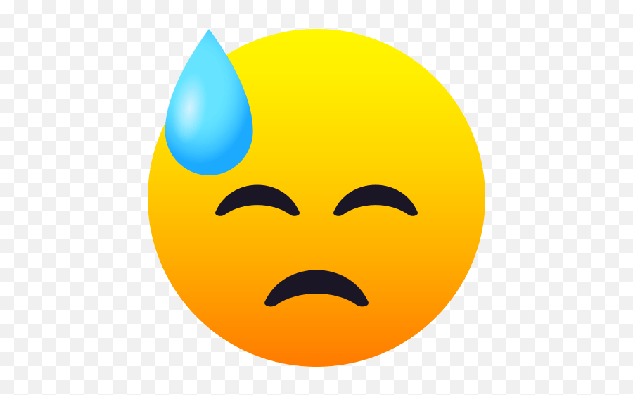 Emoji Face Down Sweaty To Copy Downcast Face With Sweat Emoji,Sweat