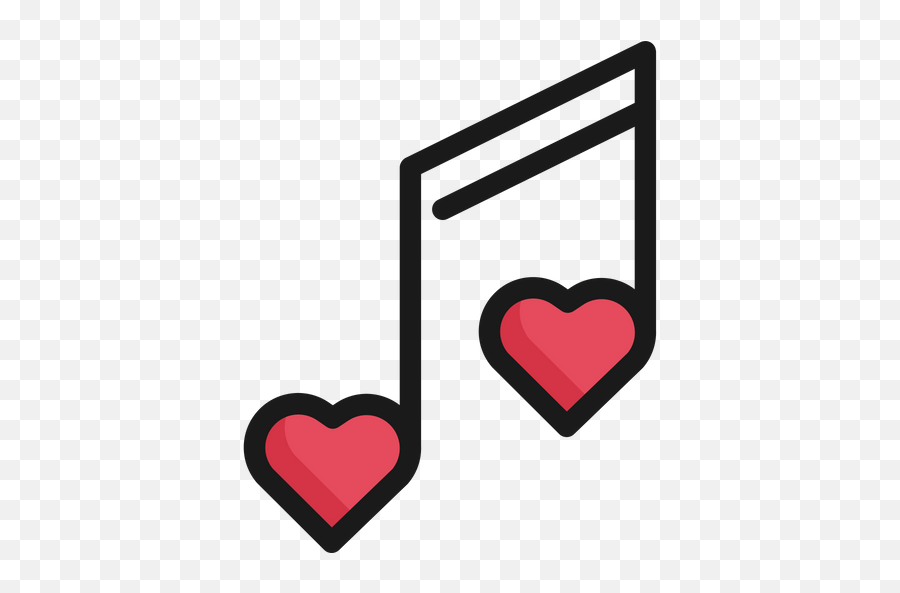 Romantic Music Icon Of Colored Outline Style Available In Musical