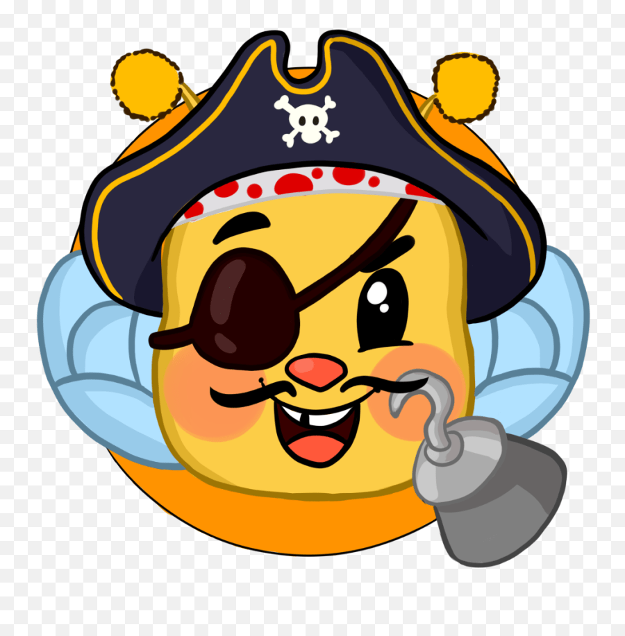 Pirate Bee Bottle Opener Cute Bee Pirates Bee Cartoon Emoji