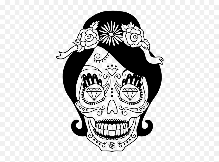 Sugar Skull Day Of The Illustration Emoji,Sugar Skull Emoji free