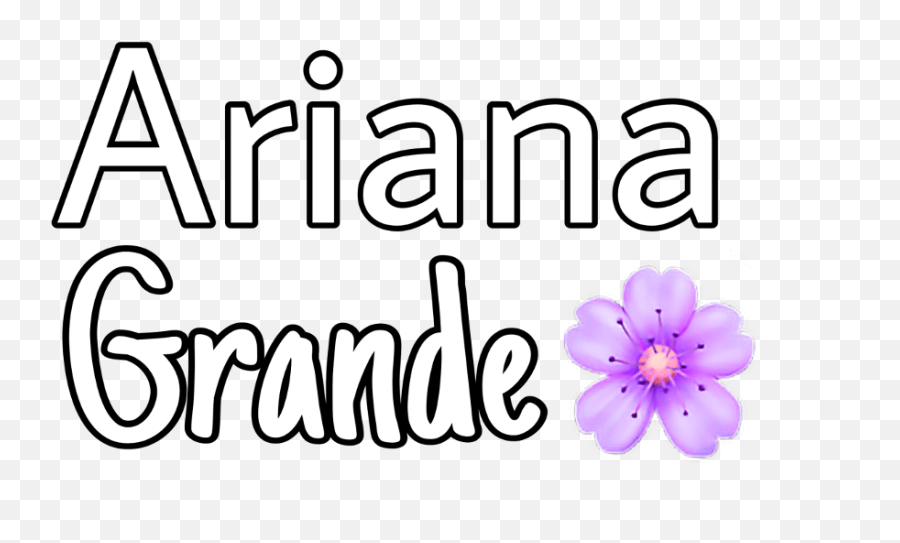 Arianagrande Ariana Grande Ari Emoji Flower Text Overla Calligraphy