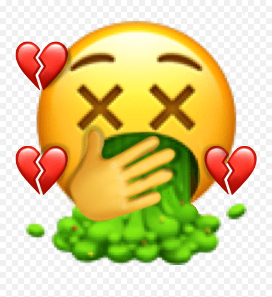 Crush Puke Sticker Smiley Emoji,Ded Emoji free transparent emoji
